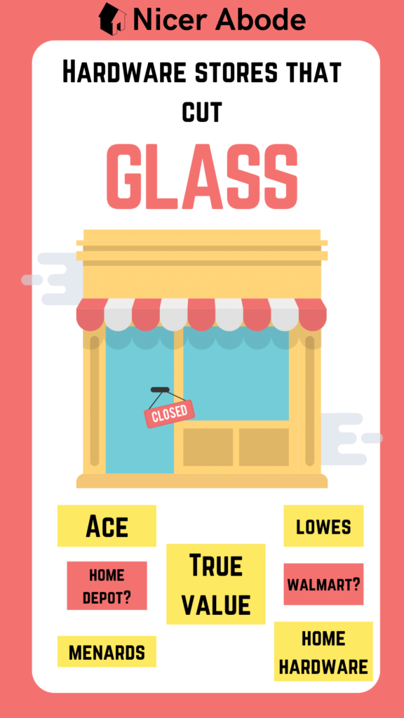hardware stores that cut glass